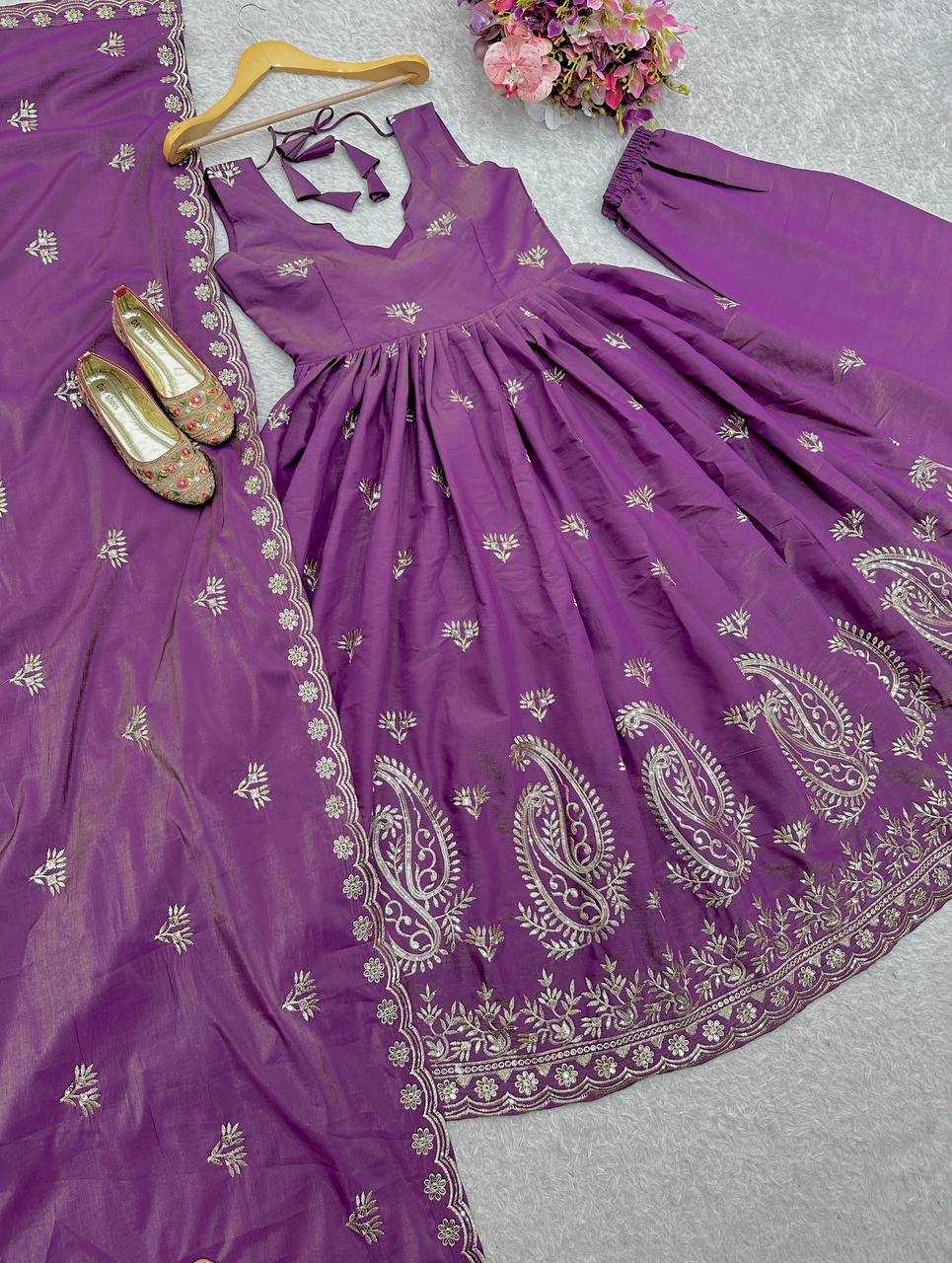 Ynf Heavy Roman Silk KESH506 1301 Gowns Wedding Collections Festive Collections Wholesale Embroidery Gowns Silk Gowns Gown With Dupatta Manufacturer
