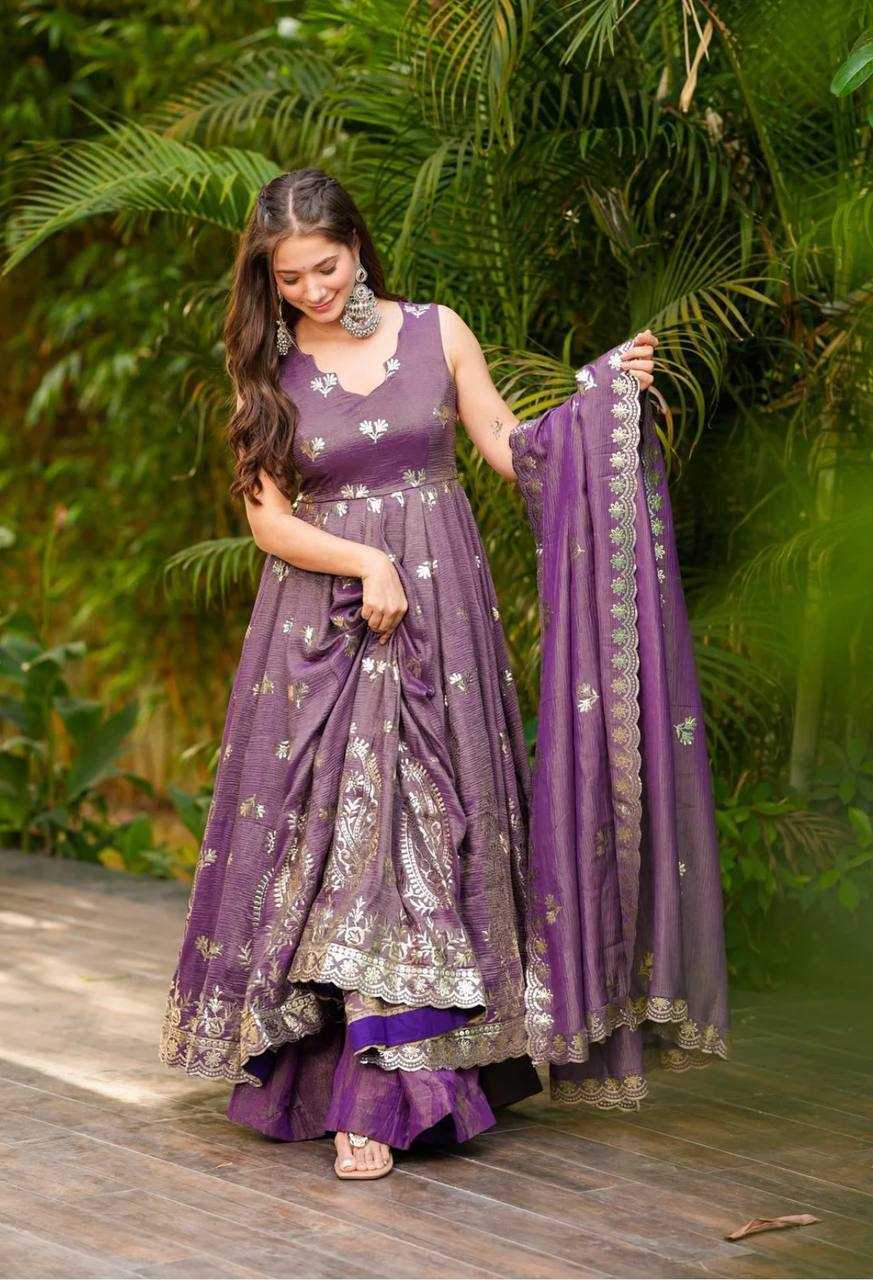 Ynf Heavy Roman Silk KESH506 1301 Gowns Wedding Collections Festive Collections Wholesale Embroidery Gowns Silk Gowns Gown With Dupatta Manufacturer