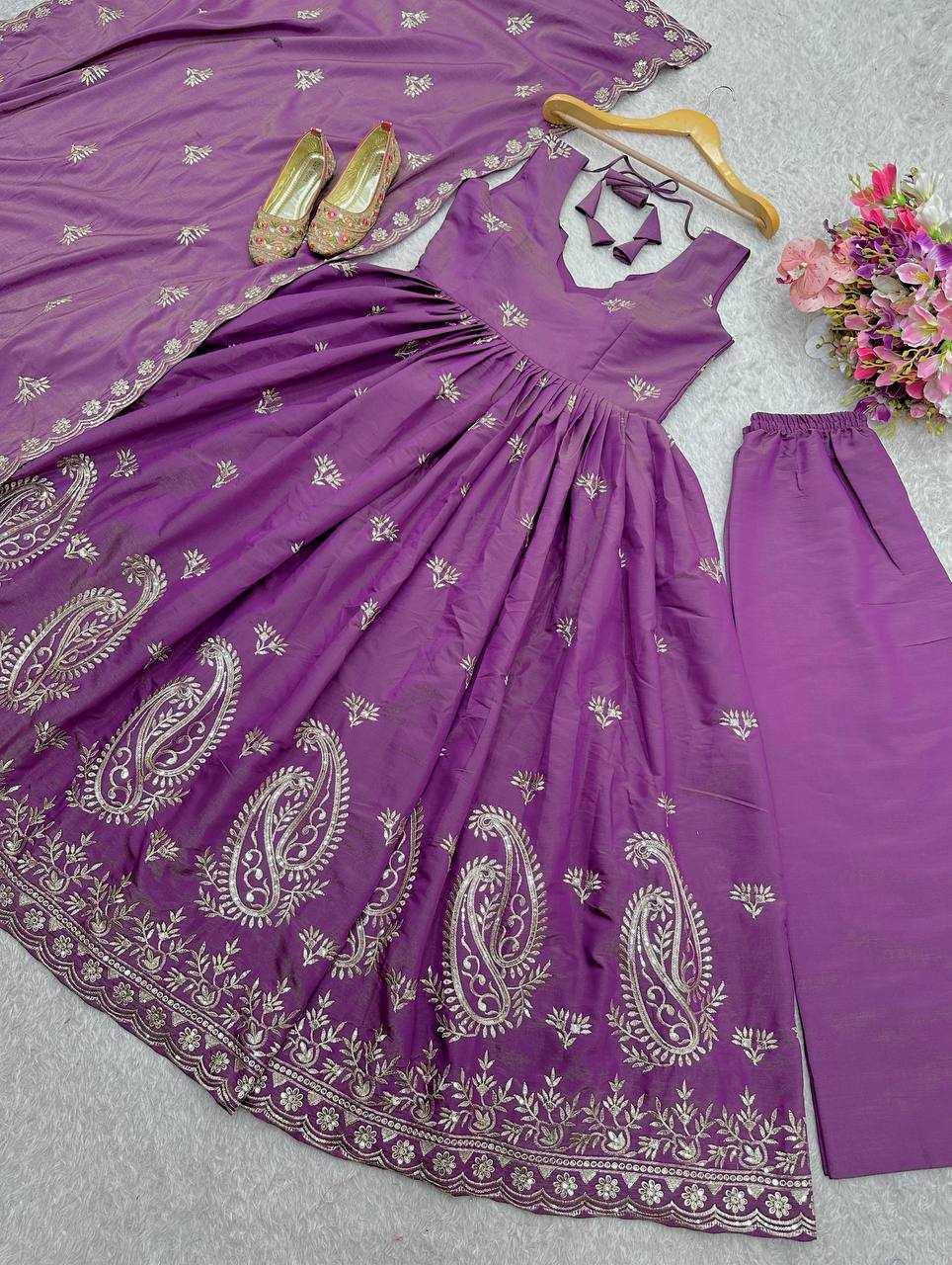 Ynf Heavy Roman Silk KESH506 1301 Gowns Wedding Collections Festive Collections Wholesale Embroidery Gowns Silk Gowns Gown With Dupatta Manufacturer