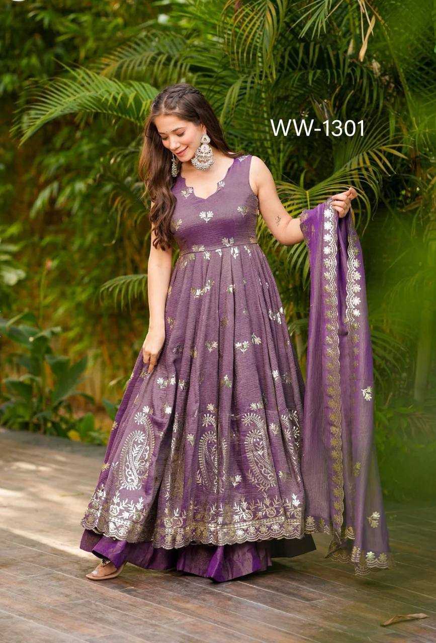 Ynf Heavy Roman Silk KESH506 1301 Gowns Wedding Collections Festive Collections Wholesale Embroidery Gowns Silk Gowns Gown With Dupatta Manufacturer