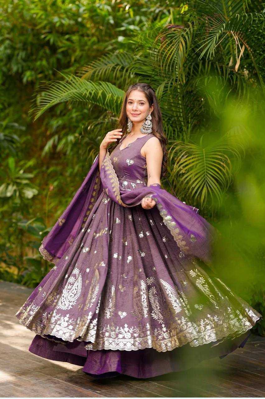 Ynf Heavy Roman Silk KESH506 1301 Gowns Wedding Collections Festive Collections Wholesale Embroidery Gowns Silk Gowns Gown With Dupatta Manufacturer