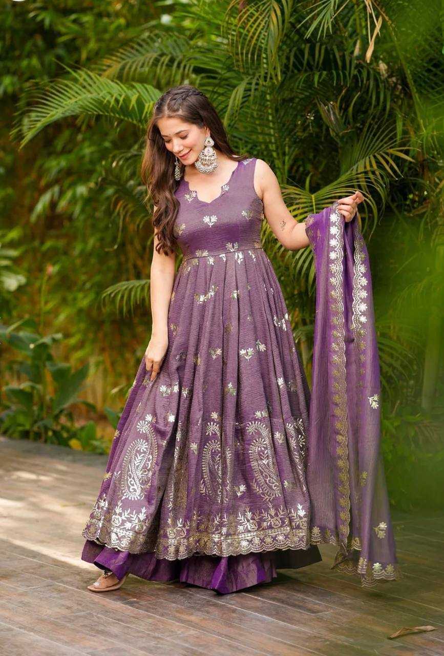 Ynf Heavy Roman Silk KESH506 1301 Gowns Wedding Collections Festive Collections Wholesale Embroidery Gowns Silk Gowns Gown With Dupatta Manufacturer