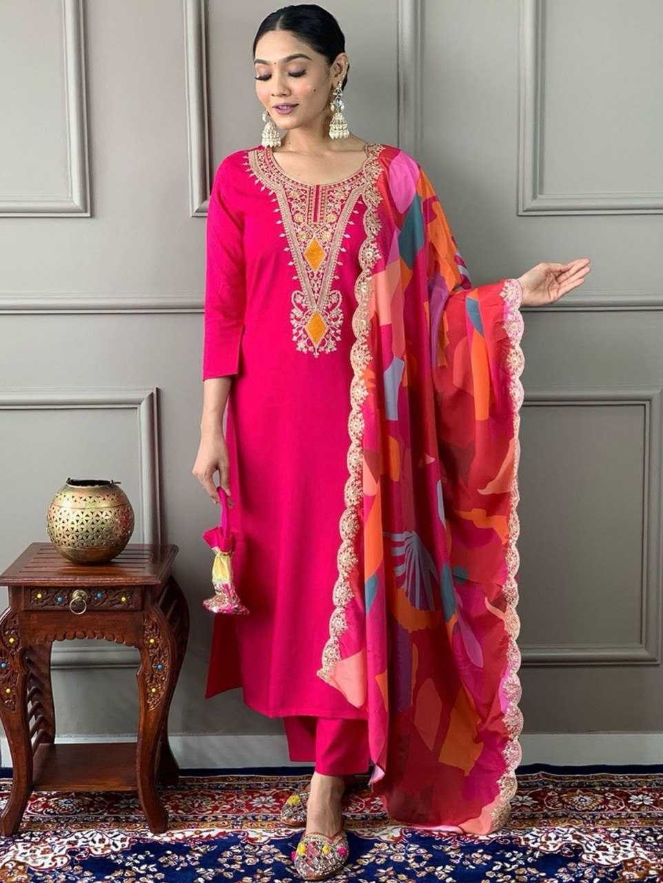 Ynf Heavy Roman Silk KESH510 1117 Suits & Dresses Wholesale Embroidery Suits Party wear suits Manufacturer