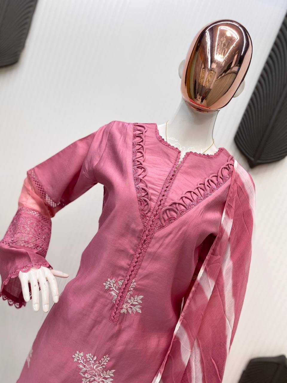 Ynf Heavy Roman Silk RIN141 1951 Suits & Dresses Wedding Collections Festive Collections Wholesale Embroidery Suits Ladies Silk Suit Wedding Outfits Manufacturer