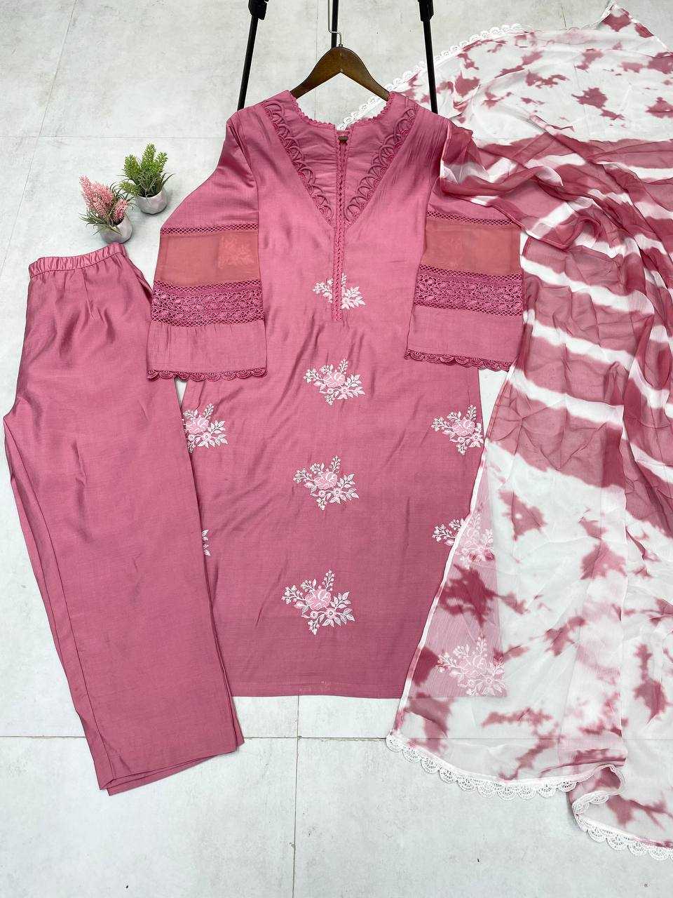 Ynf Heavy Roman Silk RIN141 1951 Suits & Dresses Wedding Collections Festive Collections Wholesale Embroidery Suits Ladies Silk Suit Wedding Outfits Manufacturer