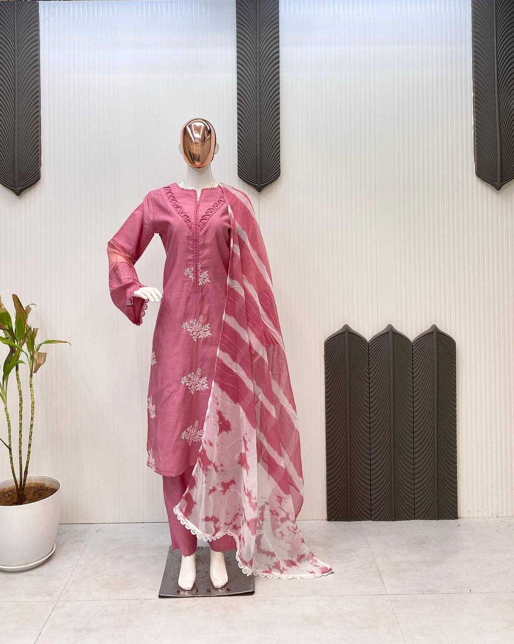 Ynf Heavy Roman Silk RIN141 1951 Suits & Dresses Wedding Collections Festive Collections Wholesale Embroidery Suits Ladies Silk Suit Wedding Outfits Manufacturer