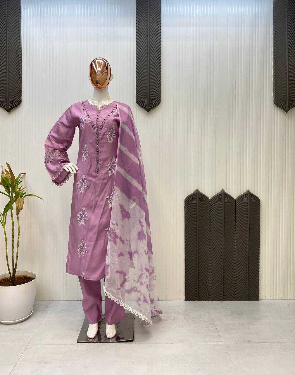 Ynf Heavy Roman Silk RIN141 1951 Suits & Dresses Wedding Collections Festive Collections Wholesale Embroidery Suits Ladies Silk Suit Wedding Outfits Manufacturer