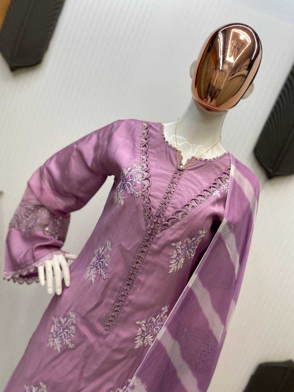 Ynf Heavy Roman Silk RIN141 1951 Suits & Dresses Wedding Collections Festive Collections Wholesale Embroidery Suits Ladies Silk Suit Wedding Outfits Manufacturer