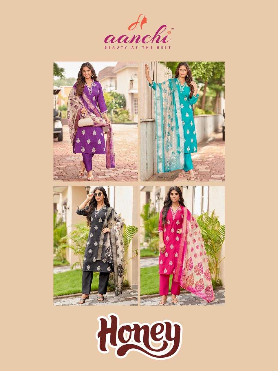 Ynf Heavy Roman Silk RIN190 AANCHI-HONEY Setwise Collections Wholesale Dresses & Suits Catalogs Manufacturer