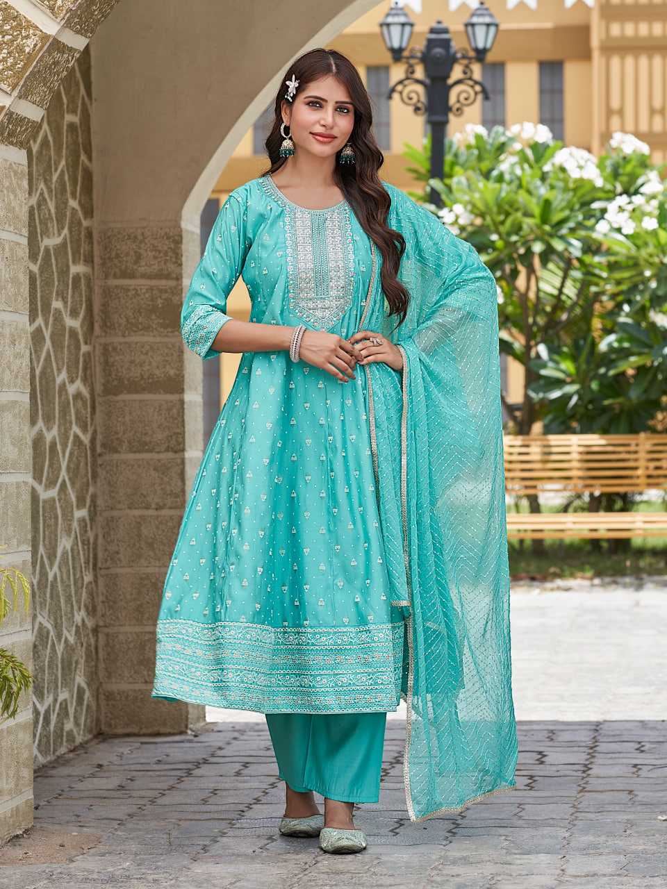 Ynf Heavy Roman Silk RIN190 AANCHI RENU Setwise Collections Wholesale Gowns Catalogs Manufacturer
