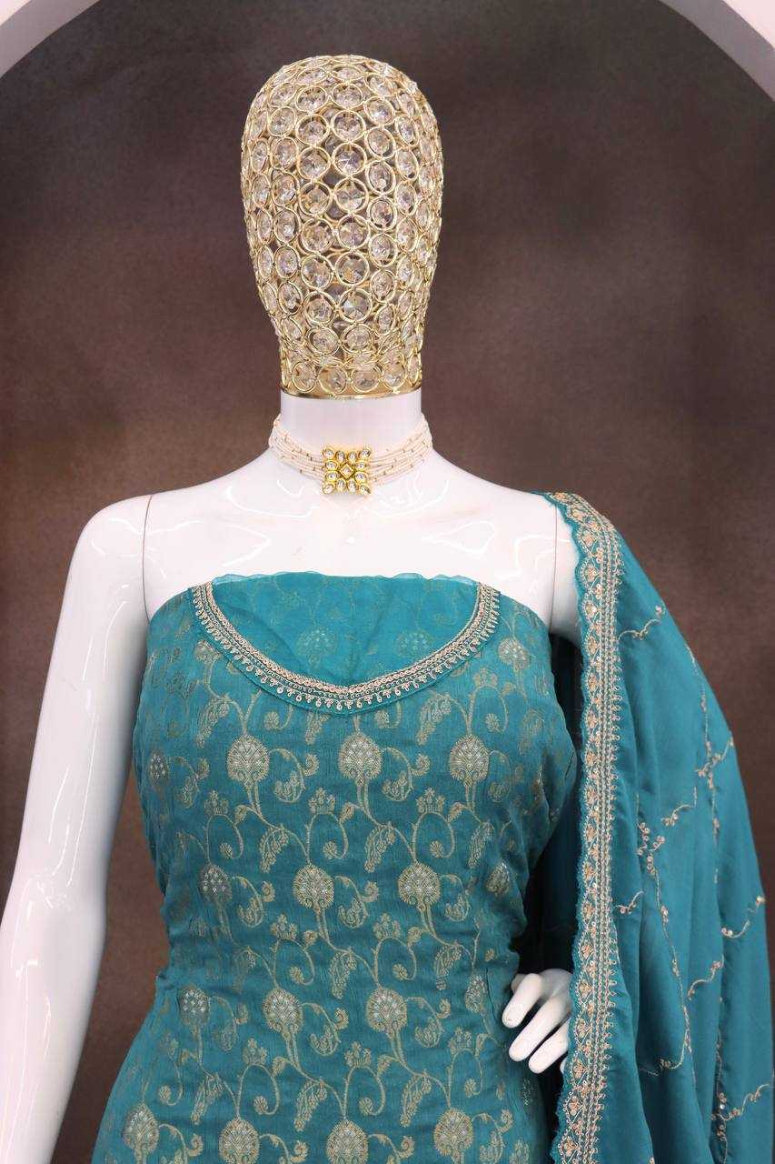 Ynf Jacquard KESH504 66211 Suits & Dresses Wholesale Ladies Suits Embroidery Suits Palazzo Suit Zari Work Suit Manufacturer