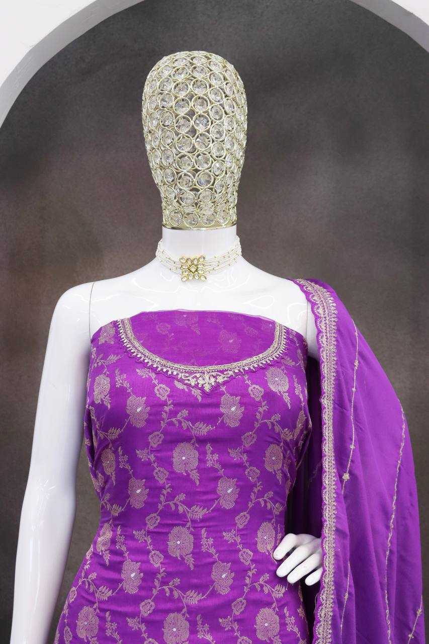 Ynf Jacquard KESH504 66211 Suits & Dresses Wholesale Ladies Suits Embroidery Suits Palazzo Suit Zari Work Suit Manufacturer