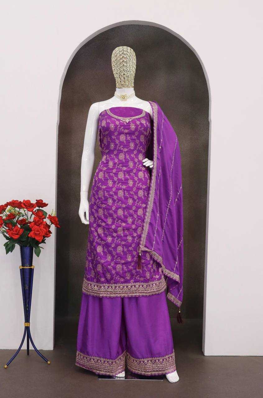 Ynf Jacquard KESH504 66211 Suits & Dresses Wholesale Ladies Suits Embroidery Suits Palazzo Suit Zari Work Suit Manufacturer