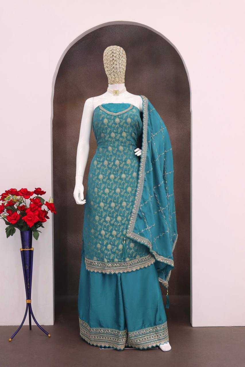 Ynf Jacquard KESH504 66211 Suits & Dresses Wholesale Ladies Suits Embroidery Suits Palazzo Suit Zari Work Suit Manufacturer