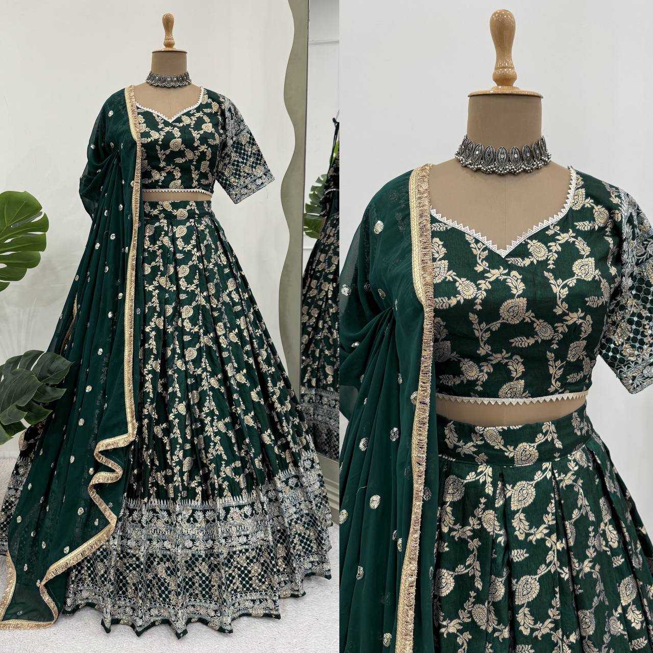 Ynf Jacquard RIN162 335 Lehengas Wedding Collections Festive Collections Wholesale Designer Lehenga Choli Lehenga With Dupatta Sequins Lehenga Manufacturer