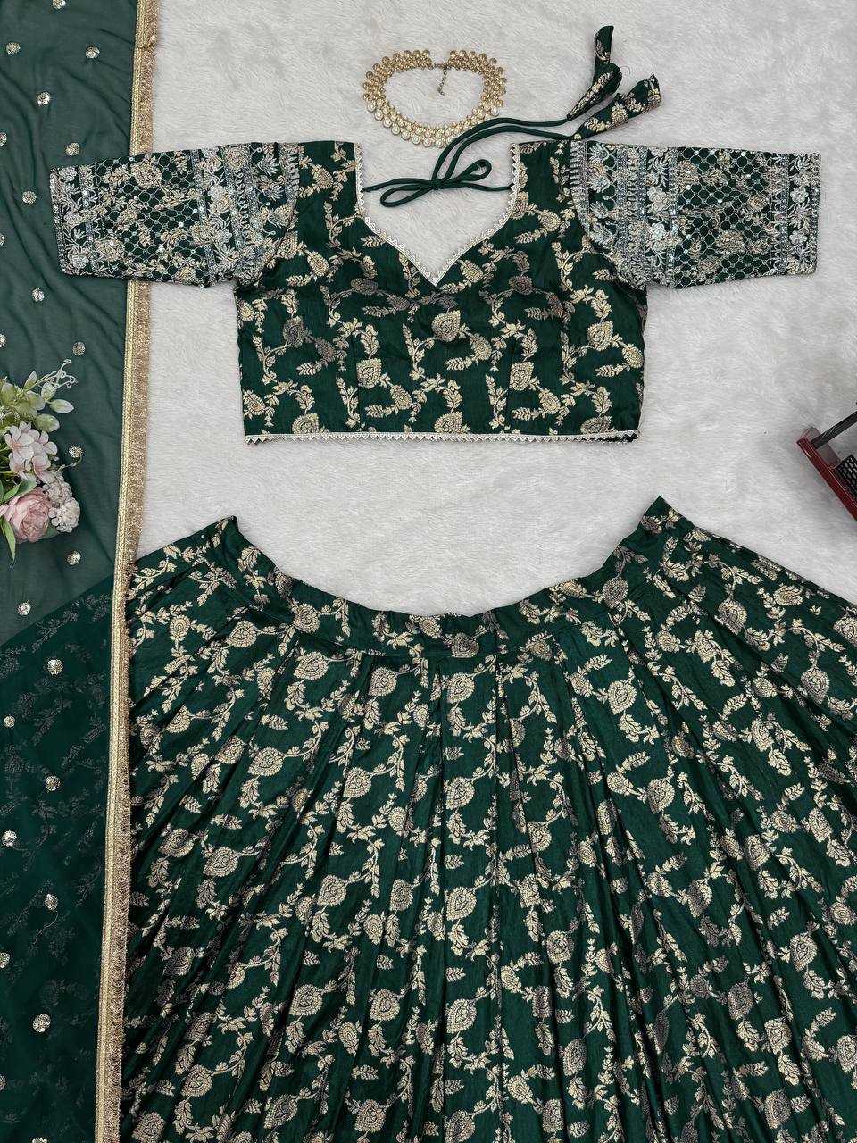 Ynf Jacquard RIN162 335 Lehengas Wedding Collections Festive Collections Wholesale Designer Lehenga Choli Lehenga With Dupatta Sequins Lehenga Manufacturer