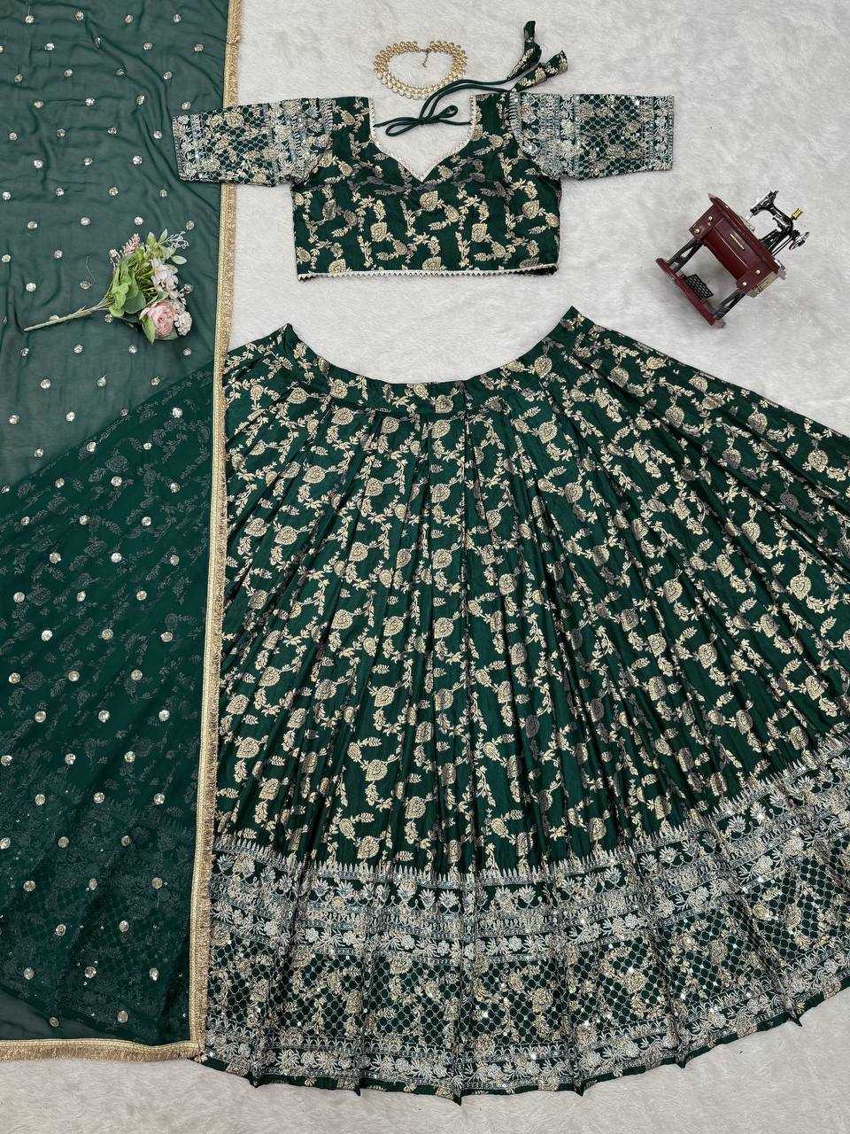 Ynf Jacquard RIN162 335 Lehengas Wedding Collections Festive Collections Wholesale Designer Lehenga Choli Lehenga With Dupatta Sequins Lehenga Manufacturer