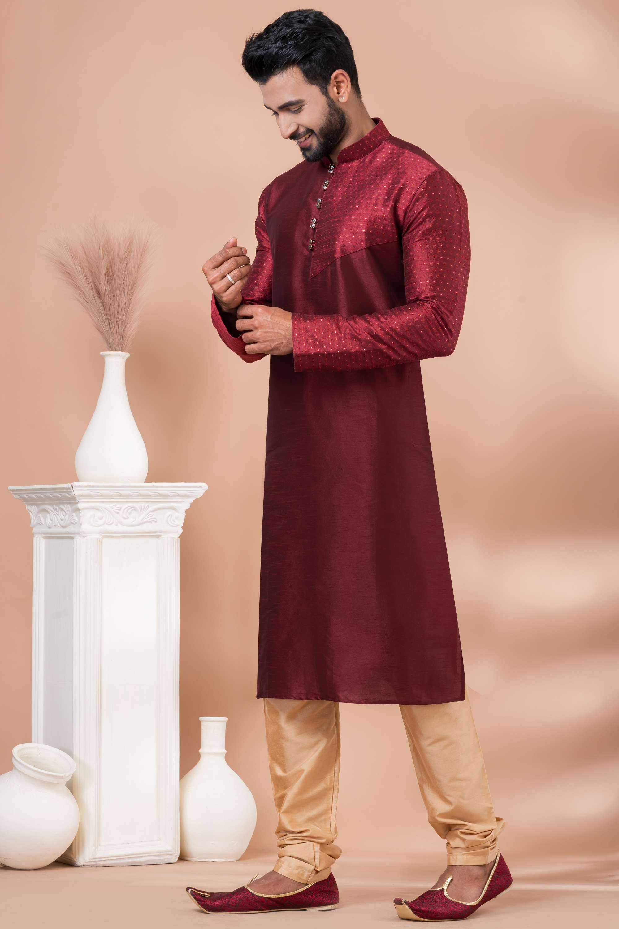 Ynf Jacquard RIN223 3371B Mens Wear Wholesale Mens Kurtas Mens Kurta Pyjama Men Wedding kurta Manufacturer