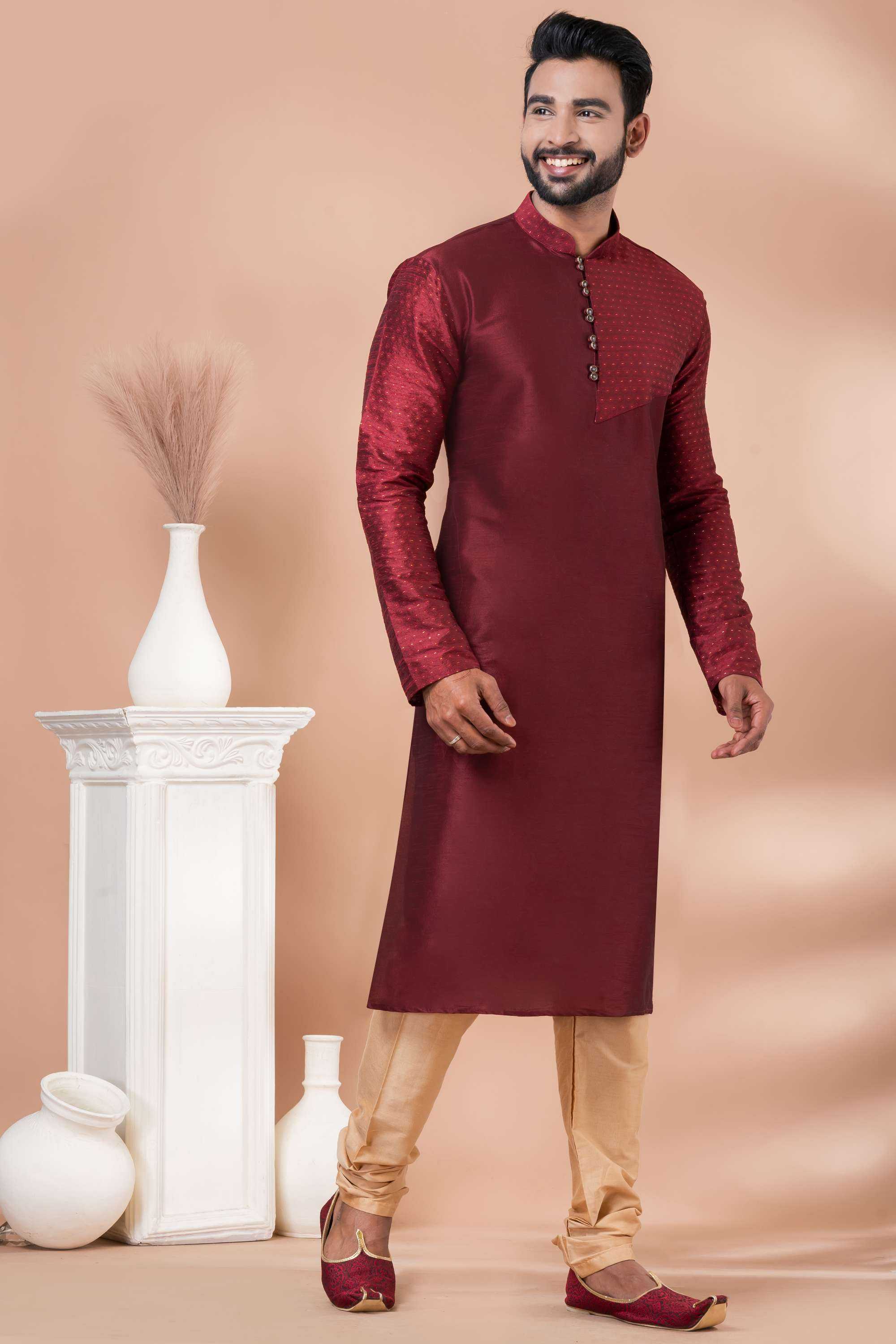 Ynf Jacquard RIN223 3371B Mens Wear Wholesale Mens Kurtas Mens Kurta Pyjama Men Wedding kurta Manufacturer