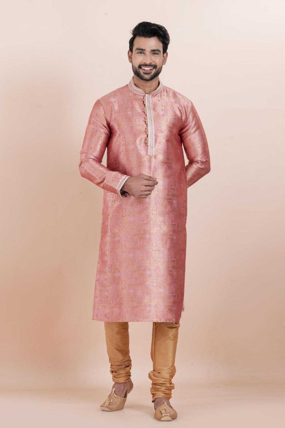 Ynf Jacquard RIN223 3519B Mens Wear Wholesale Mens Kurtas Mens Kurta Pyjama Silk Kurta Manufacturer