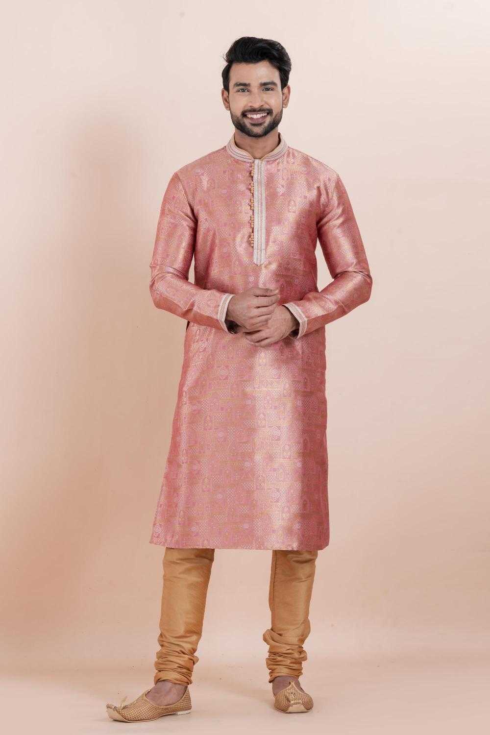 Ynf Jacquard RIN223 3519B Mens Wear Wholesale Mens Kurtas Mens Kurta Pyjama Silk Kurta Manufacturer