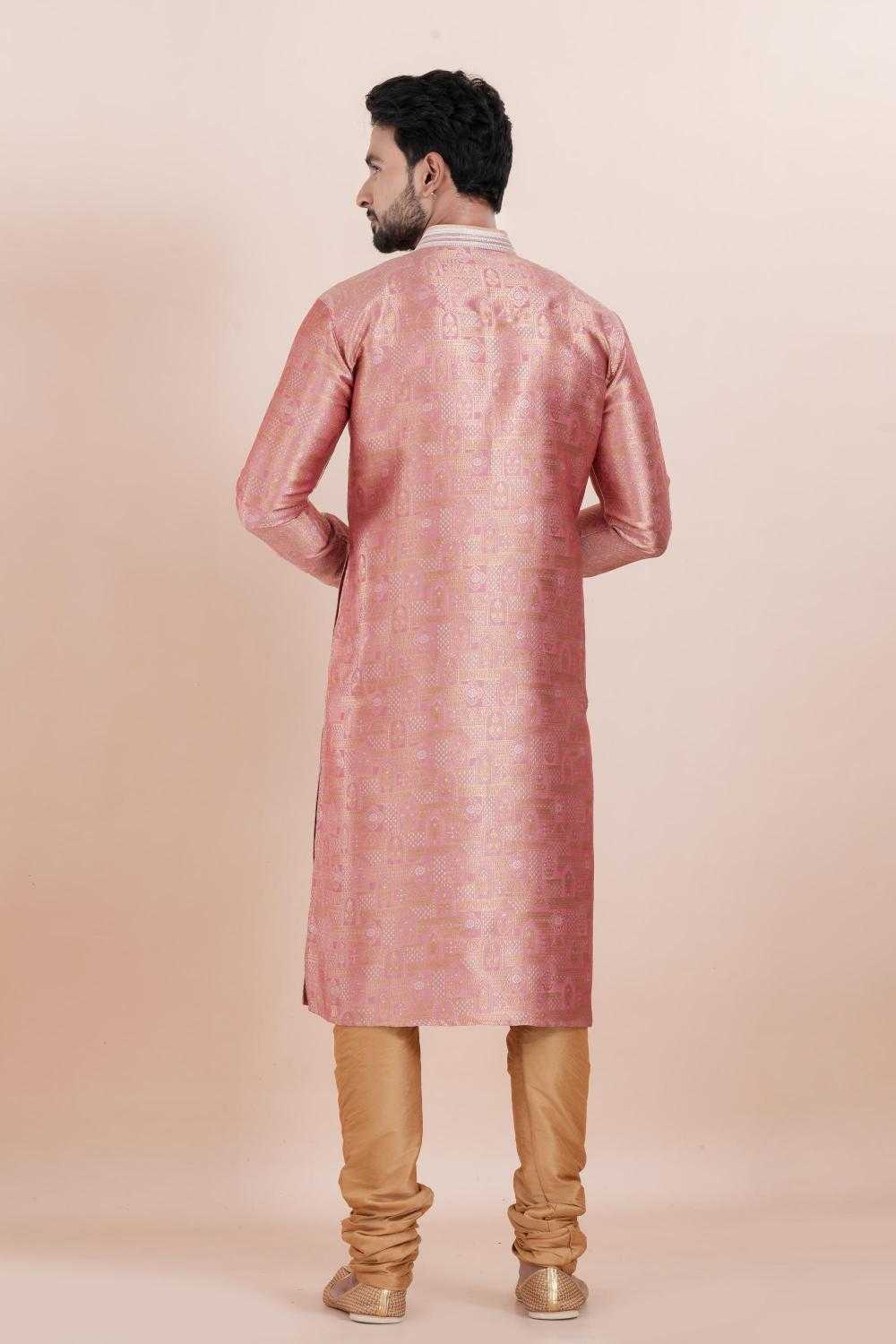 Ynf Jacquard RIN223 3519B Mens Wear Wholesale Mens Kurtas Mens Kurta Pyjama Silk Kurta Manufacturer