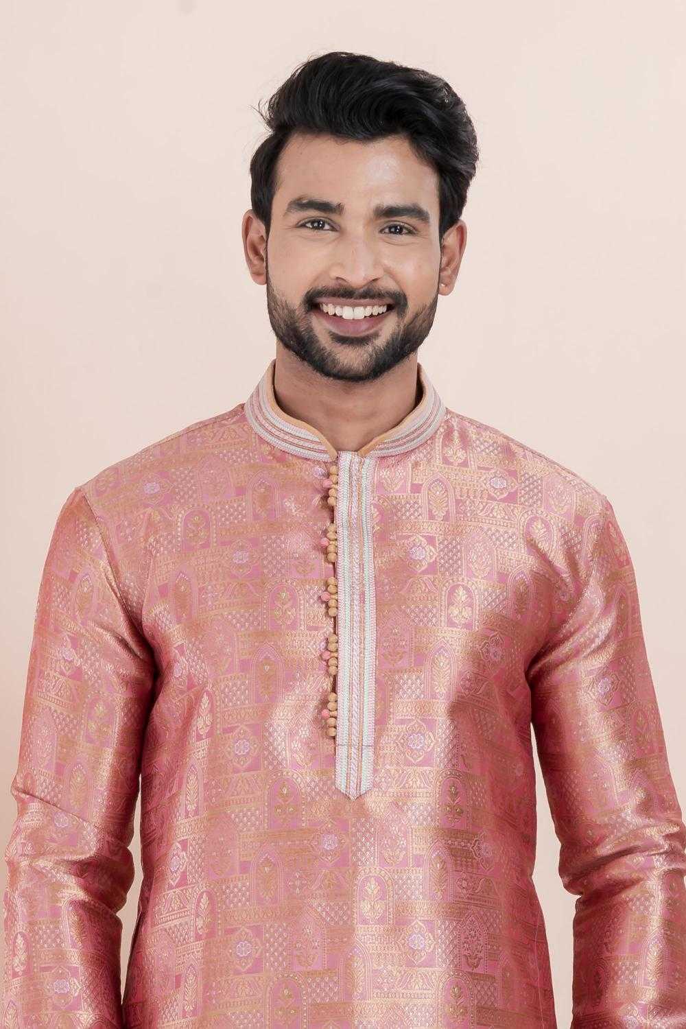Ynf Jacquard RIN223 3519B Mens Wear Wholesale Mens Kurtas Mens Kurta Pyjama Silk Kurta Manufacturer