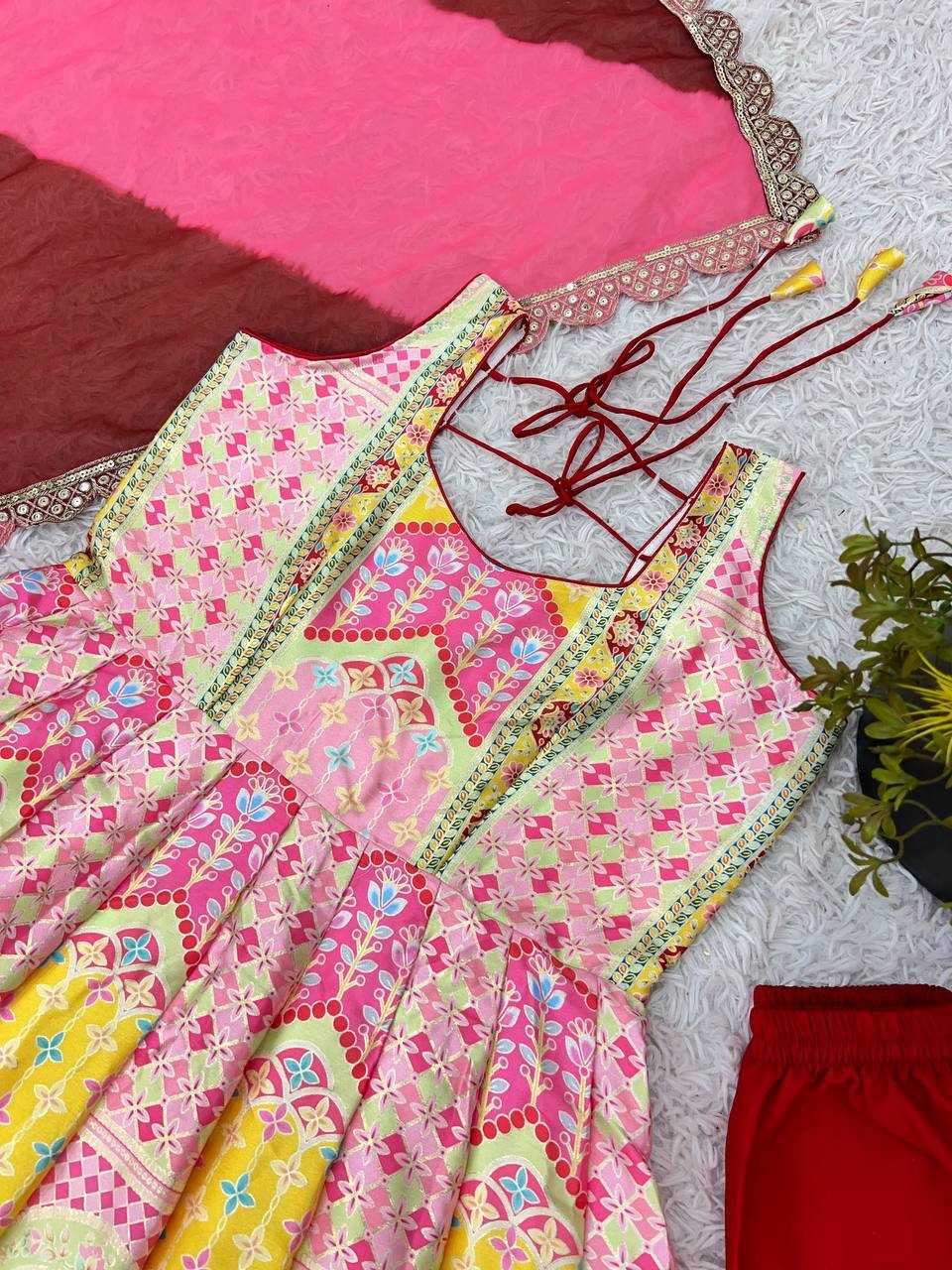 Ynf Japan Sartin KESH499 424 Gowns Wedding Collections Festive Collections Wholesale Printed Gowns Party Wear Gowns Designer Gowns Manufacturer
