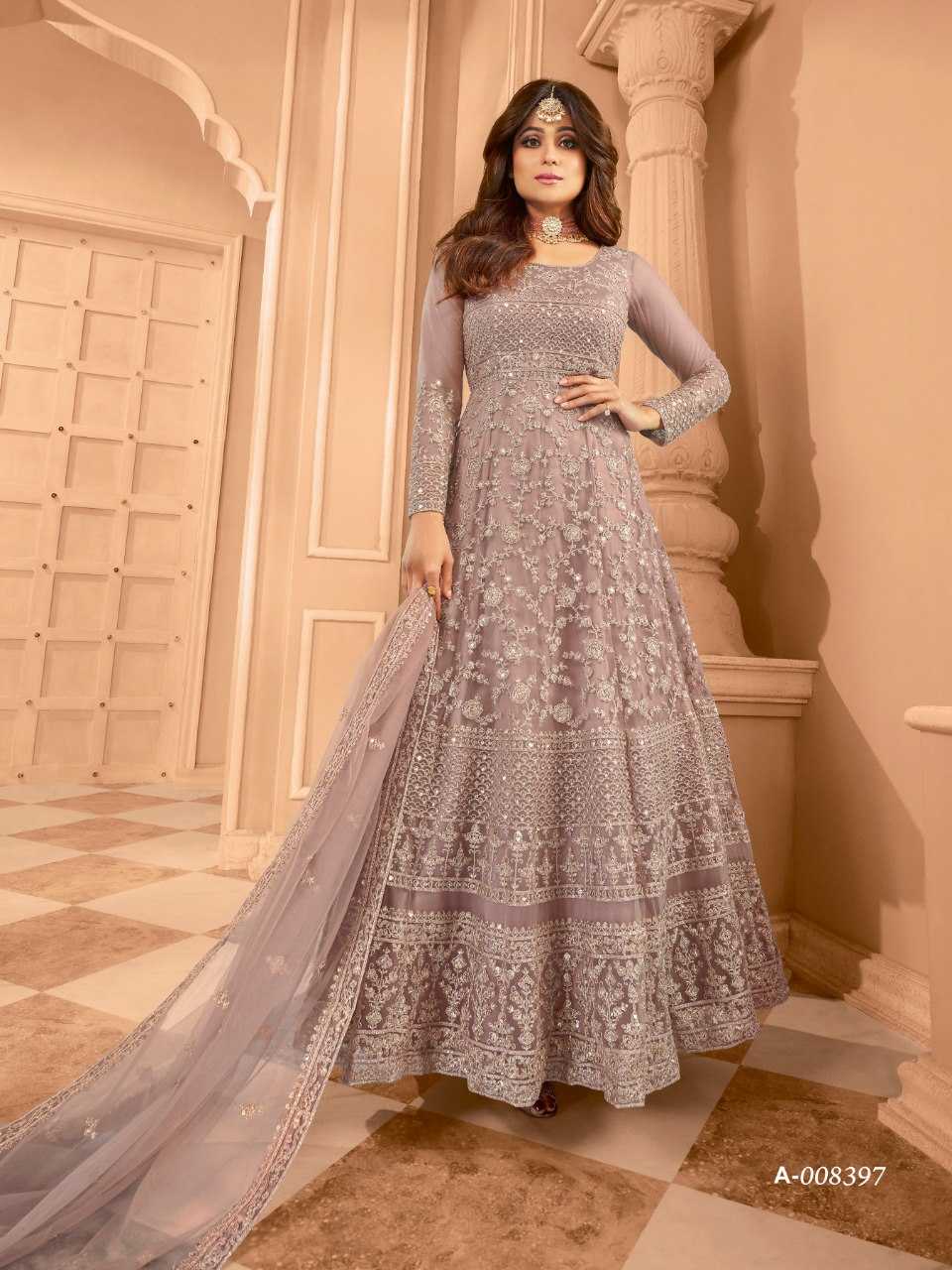 Ynf Japan Sartin KESH504 8397 Gowns Wholesale Embroidery Gowns Anarkali Gown Long Gowns Sequin Gowns Manufacturer