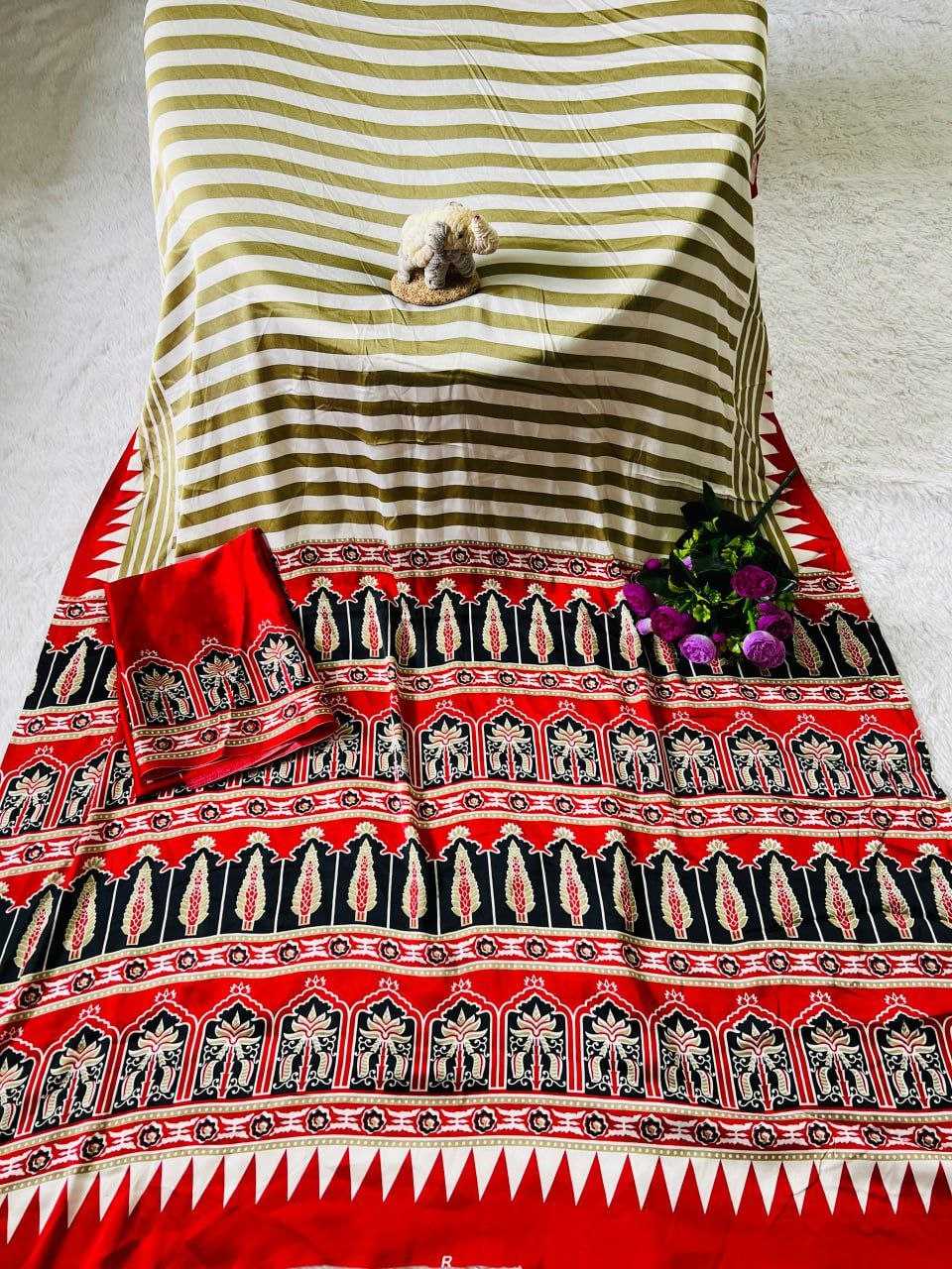 Ynf Japan Sartin RIN207 2245 Sarees Wholesale Fancy Sarees Printed Sarees Cotton Linen Sarees Manufacturer