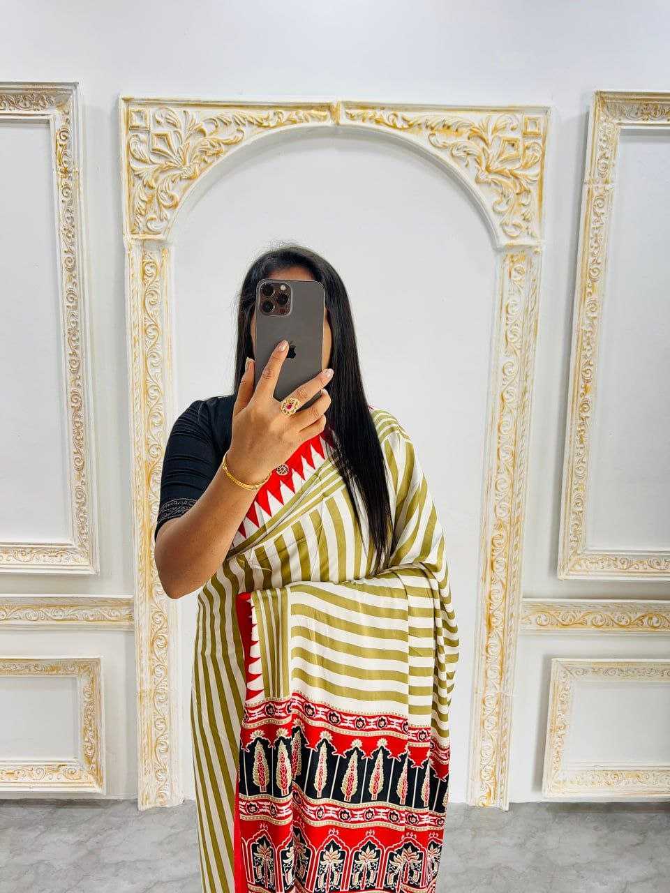 Ynf Japan Sartin RIN207 2245 Sarees Wholesale Fancy Sarees Printed Sarees Cotton Linen Sarees Manufacturer