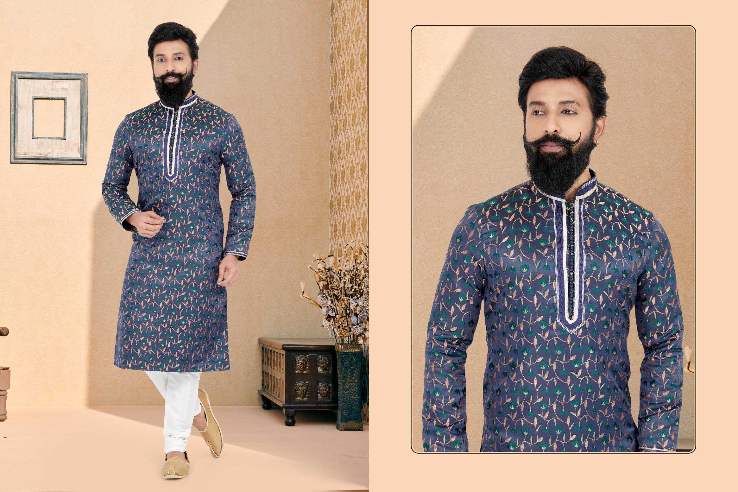 Ynf Jequard Silk RIN223 3075C Mens Wear Wholesale Mens Kurtas Mens Kurta Pyjama Men Wedding kurta Manufacturer