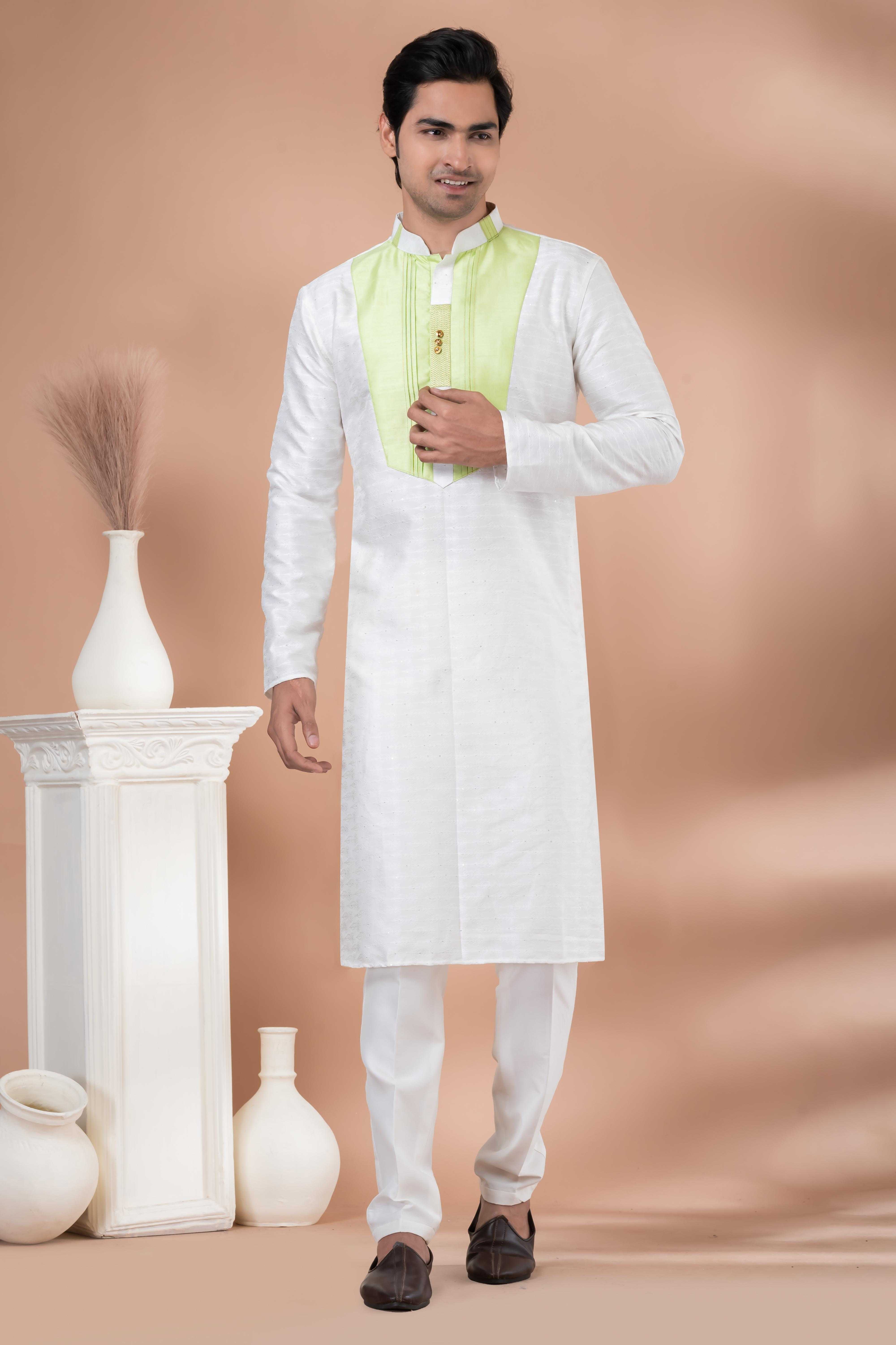 Ynf Jequard Silk RIN223 3360B Mens Wear Festive Collections Wholesale Mens Kurtas Mens Kurta Pyjama Onam Collections Manufacturer