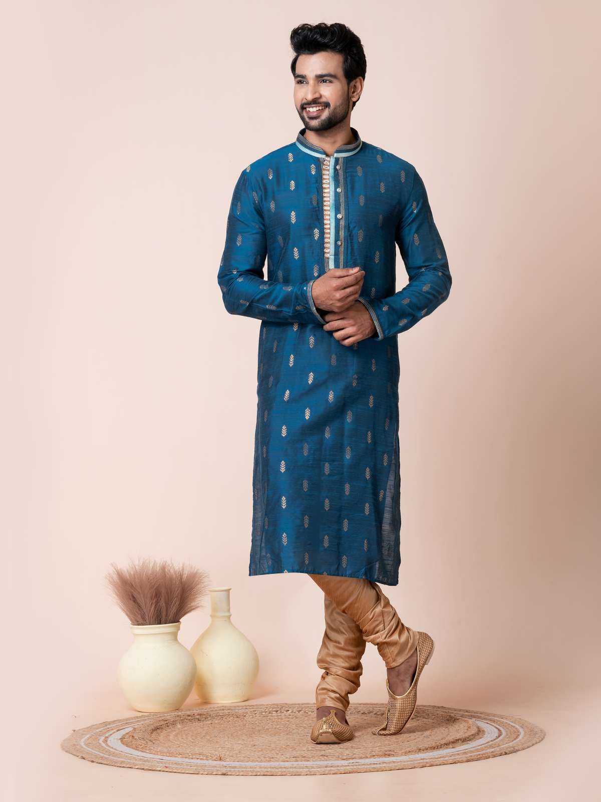 Ynf Jequard Silk RIN223 3467B Mens Wear Wholesale Mens Kurtas Mens Kurta Pyjama Men Wedding kurta Manufacturer