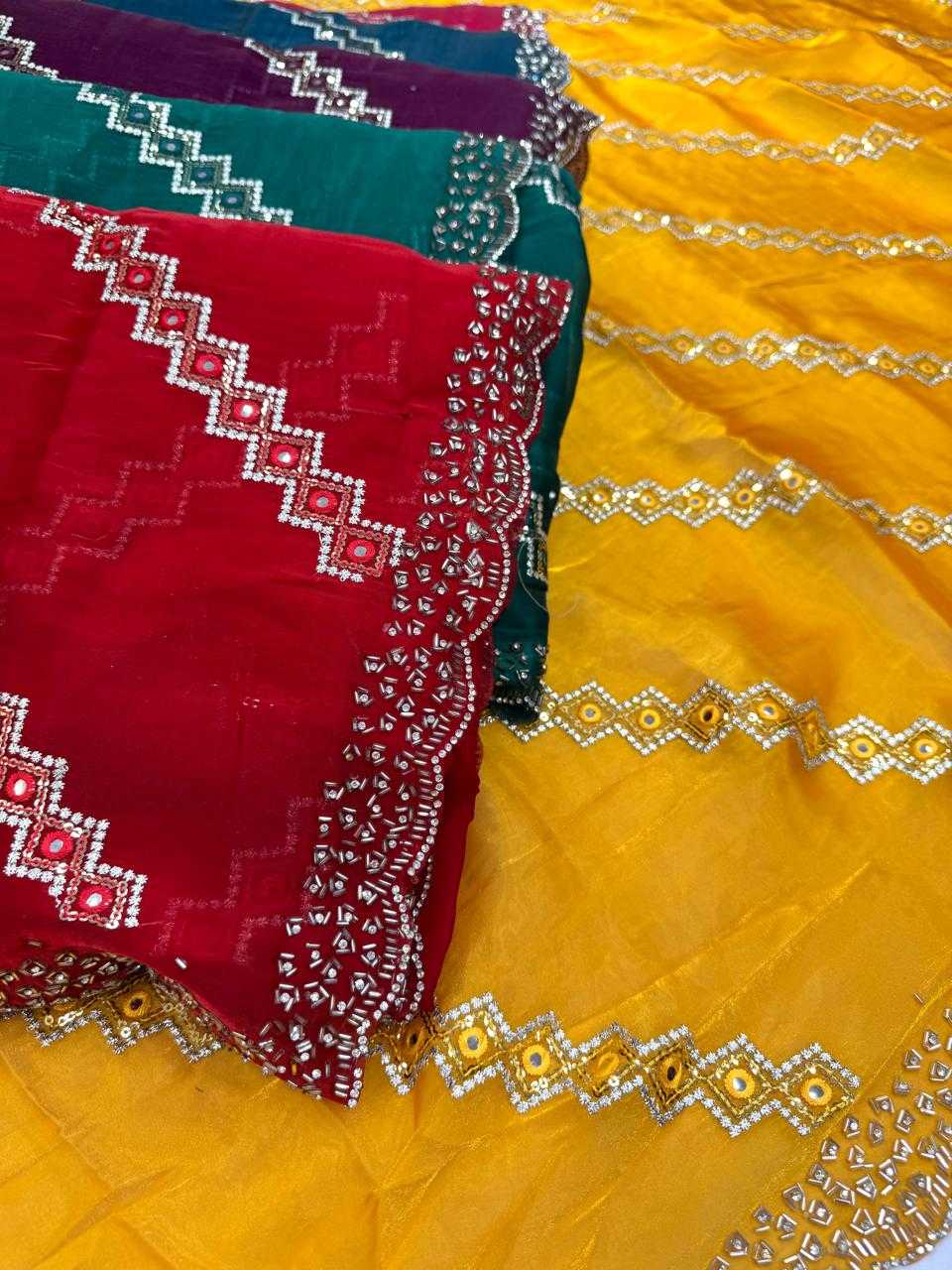 Ynf Jimmy Choo KESH114 6363 Sarees Wedding Collections Festive Collections Wholesale Jimmy Choo Sarees Sequence Sarees Stone Work Saree Manufacturer