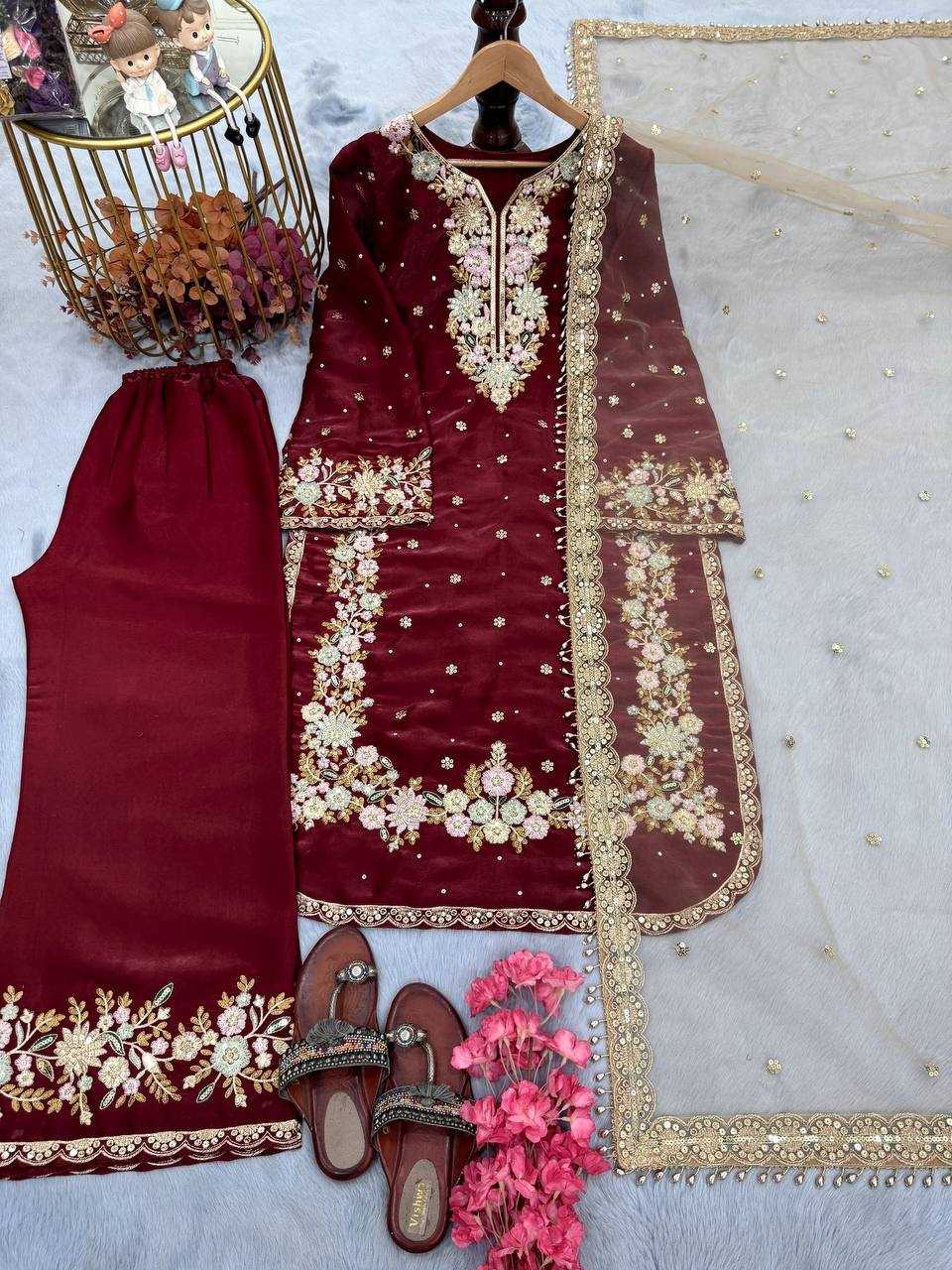 Ynf Jimmy Choo KESH141 199 Suits & Dresses Festive Collections Plus Size Collections Wholesale Embroidery Suits Palazzo Suit Designer Suits Manufacturer