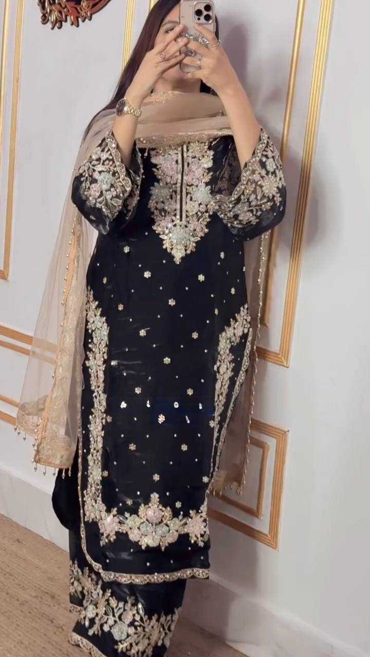 Ynf Jimmy Choo KESH141 199 Suits & Dresses Festive Collections Plus Size Collections Wholesale Embroidery Suits Palazzo Suit Designer Suits Manufacturer