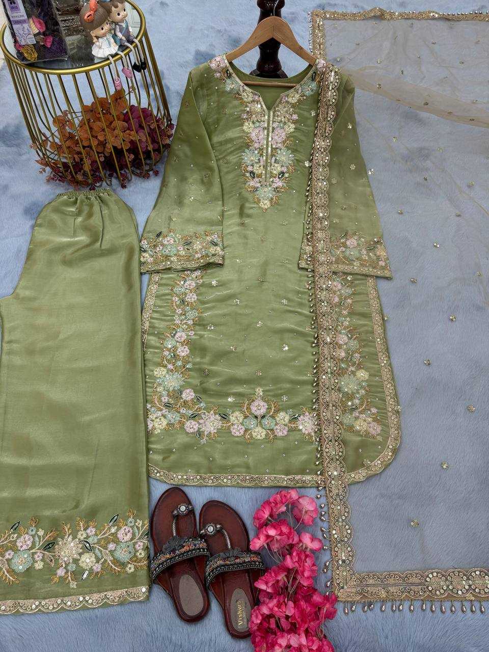 Ynf Jimmy Choo KESH141 199 Suits & Dresses Festive Collections Plus Size Collections Wholesale Embroidery Suits Palazzo Suit Designer Suits Manufacturer