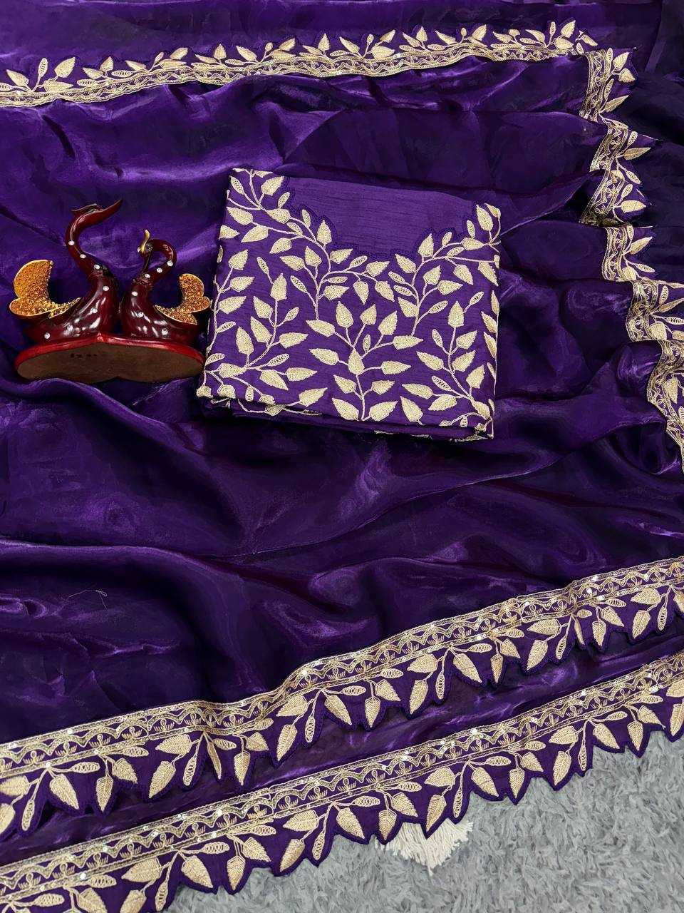 Ynf Jimmy Choo KESH151 5468 Sarees Wholesale Jimmy Choo Sarees Party Wear Sarees Embroidered Sarees Manufacturer