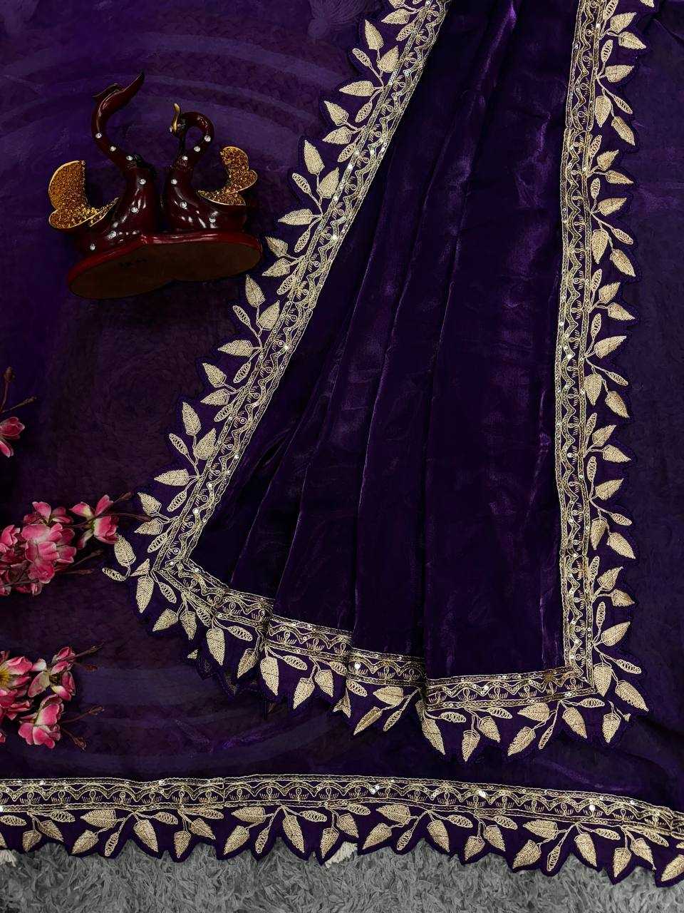 Ynf Jimmy Choo KESH151 5468 Sarees Wholesale Jimmy Choo Sarees Party Wear Sarees Embroidered Sarees Manufacturer