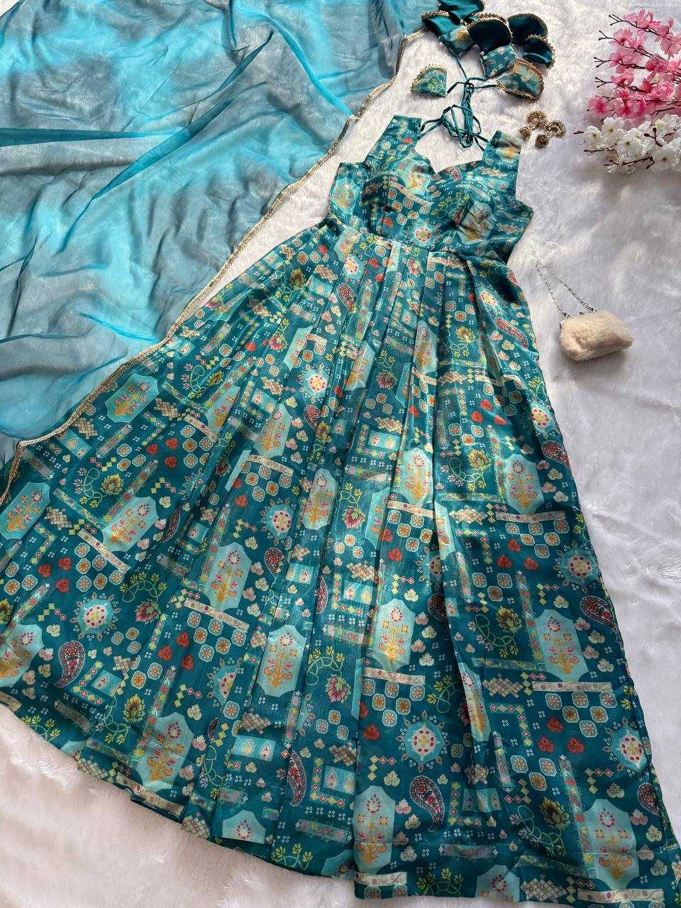 Ynf Jimmy Choo KESH154 302 Gowns Wholesale Printed Gowns Fancy Gowns Anarkali Gown Manufacturer