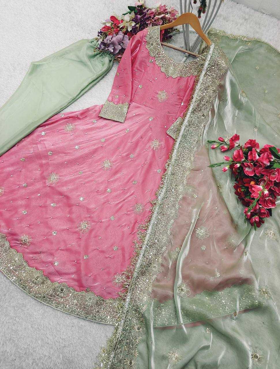 Ynf Jimmy Choo KESH506 1157 Gowns Wedding Collections Festive Collections Wholesale Embroidery Gowns Silk Gowns Wedding Outfits Manufacturer