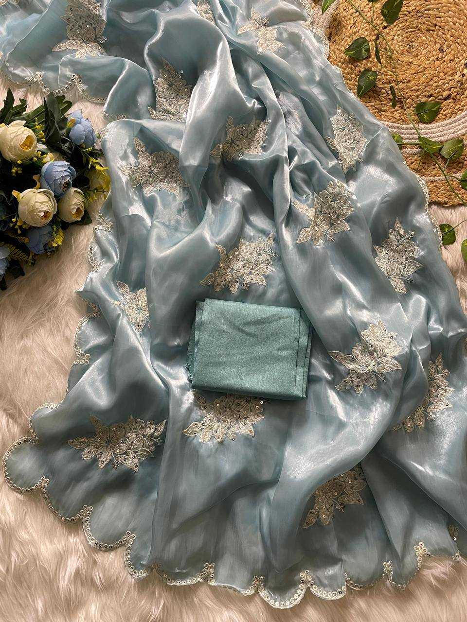 Ynf Jimmy Choo RIN131 398 Sarees Wedding Collections Festive Collections Wholesale Jimmy Choo Sarees Sequence Sarees Embroidered Sarees Manufacturer