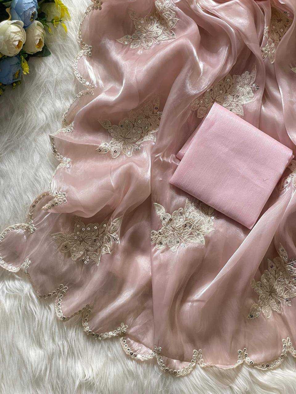 Ynf Jimmy Choo RIN131 398 Sarees Wedding Collections Festive Collections Wholesale Jimmy Choo Sarees Sequence Sarees Embroidered Sarees Manufacturer