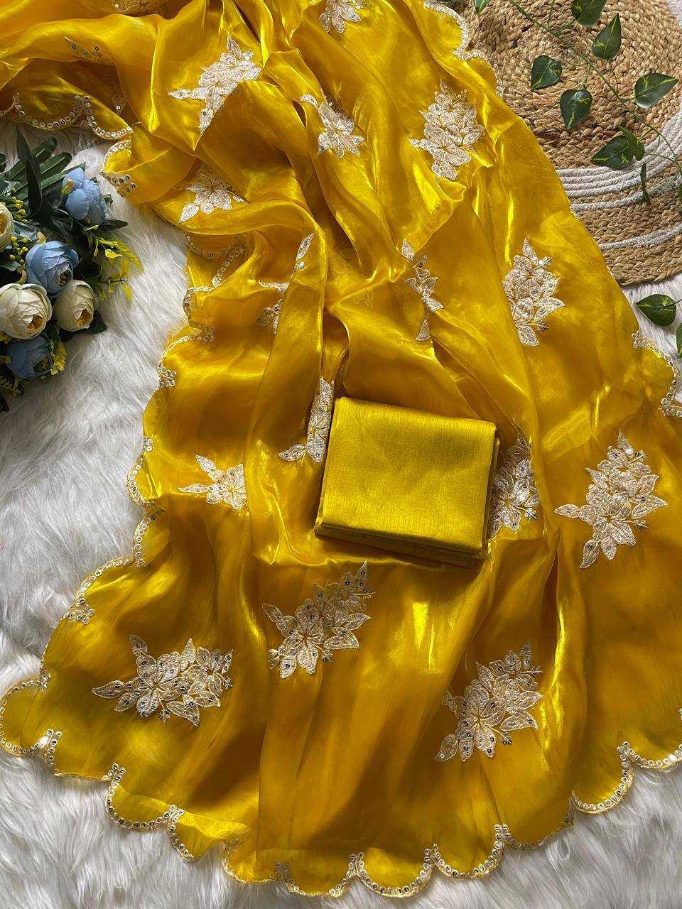 Ynf Jimmy Choo RIN131 398 Sarees Wedding Collections Festive Collections Wholesale Jimmy Choo Sarees Sequence Sarees Embroidered Sarees Manufacturer