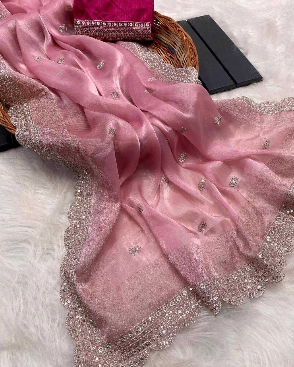 Ynf Jimmy Choo RIN134 0260 Silk Sarees Wedding Collections Festive Collections Wholesale Soft Silk Sarees Designer Silk Sarees Embroidered Silk Sarees Manufacturer