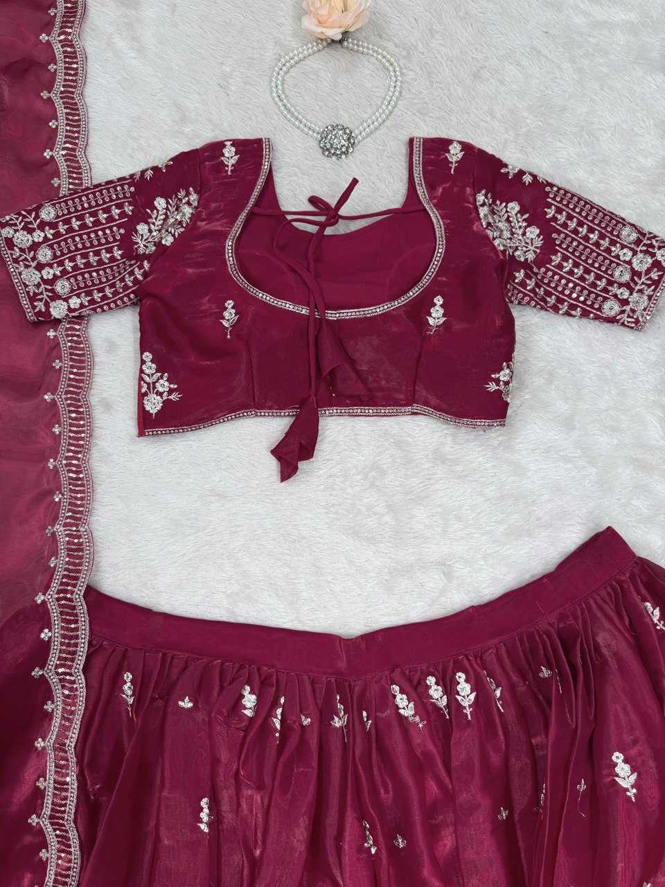 Ynf Jimmy Choo RIN162 357 Lehengas Festive Collections Wholesale Sequins Lehenga Navratri Chaniya Choli Manufacturer