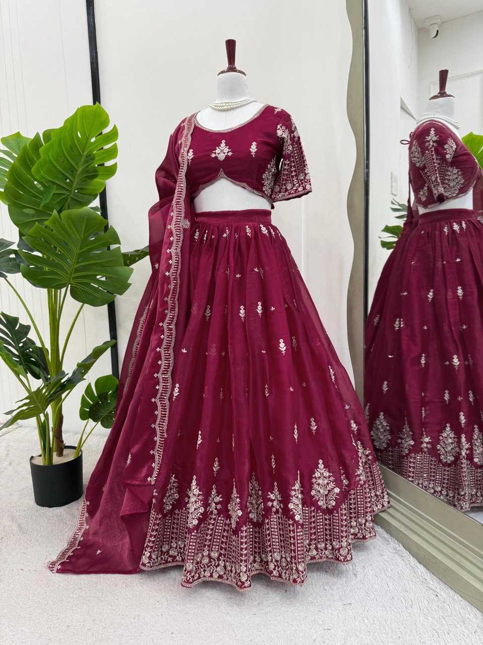 Ynf Jimmy Choo RIN162 357 Lehengas Festive Collections Wholesale Sequins Lehenga Navratri Chaniya Choli Manufacturer