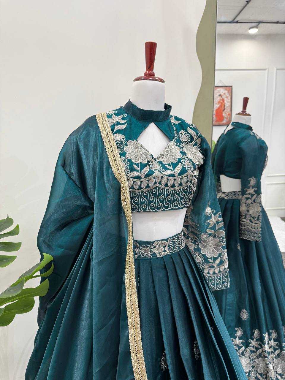 Ynf Jimmy Choo RIN162 365 Lehengas Wholesale Fancy Lehenga Silk Lehenga Embroidered Lehenga Manufacturer