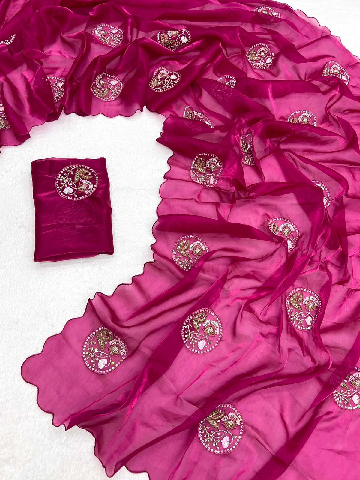 Ynf Jimmy Choo RIN198 312 Sarees Wedding Collections Festive Collections Wholesale Designer Sarees Jimmy Choo Sarees Hand Work Sarees Manufacturer